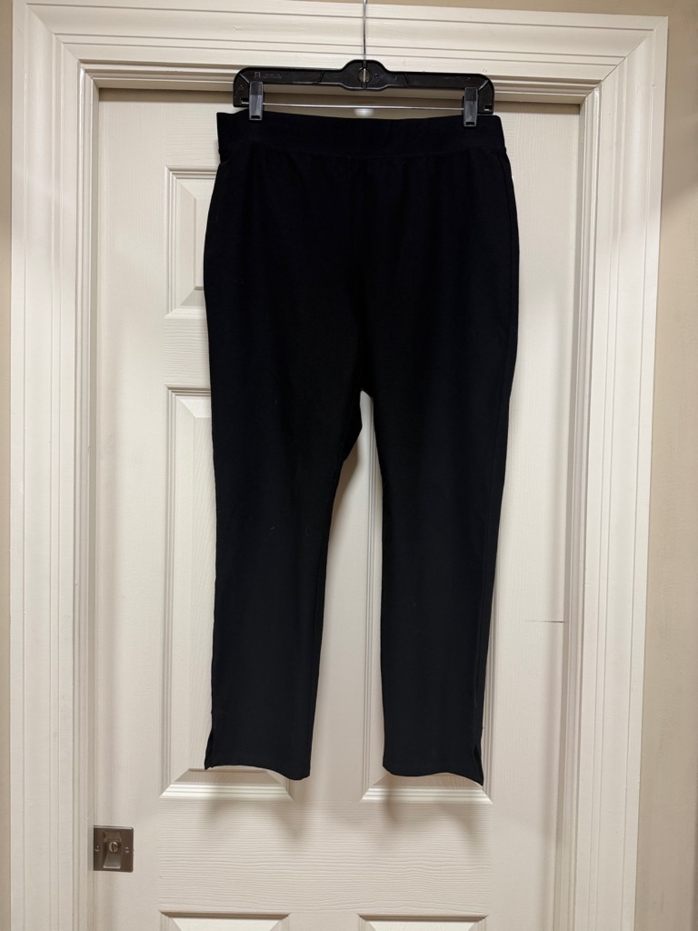 Eileen Fisher Black Pull-On Straight Pants